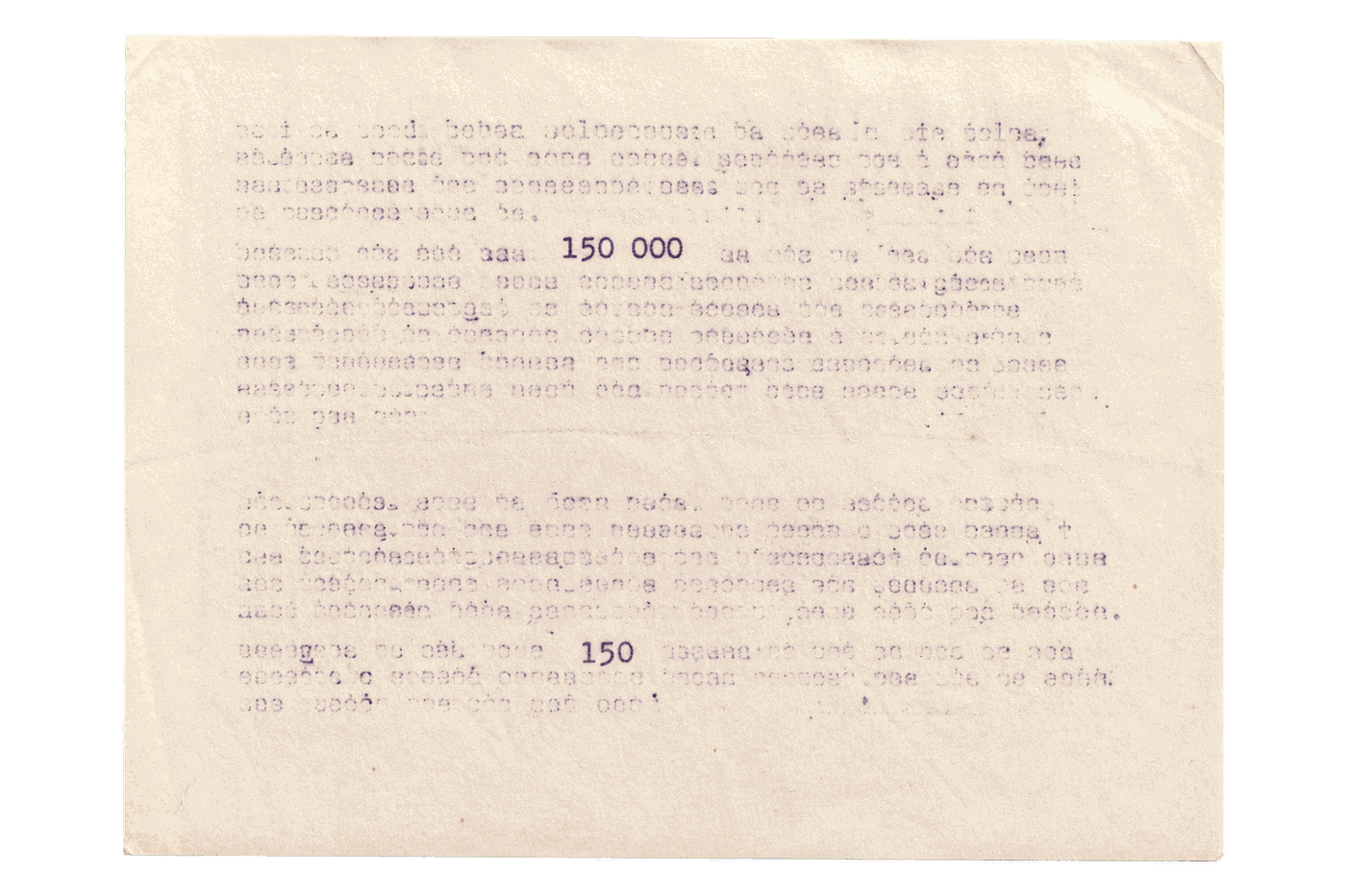 A 1962 carbon copy on onionskin, its typing illegible except for two figures: the hundred and fifty thousand places a year the letter asked for, and the hundred and fifty the school he was given actually took